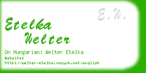 etelka welter business card